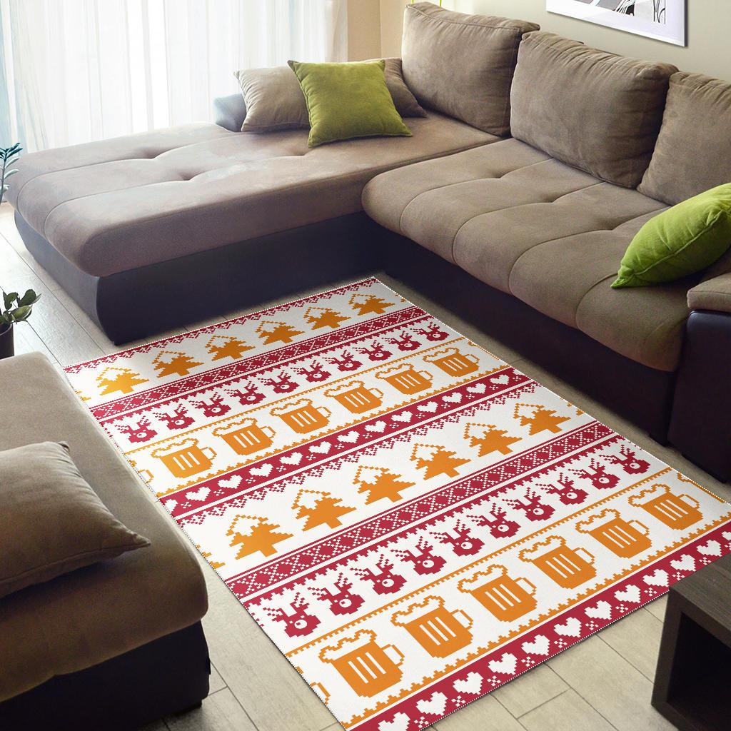 Beer Sweater Printed Pattern Area Rug