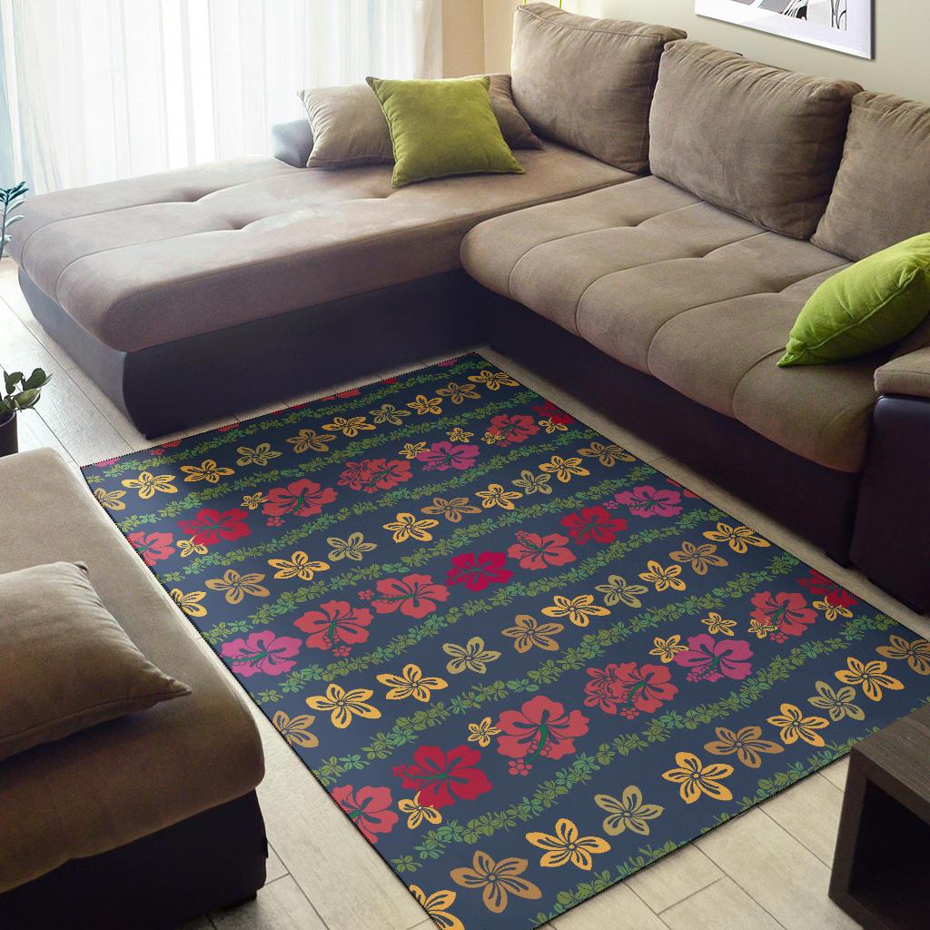 Hawaiian Themed Pattern Print Design H018 Area Rugs