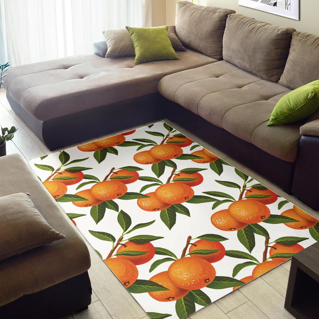 Oranges pattern background Area Rug