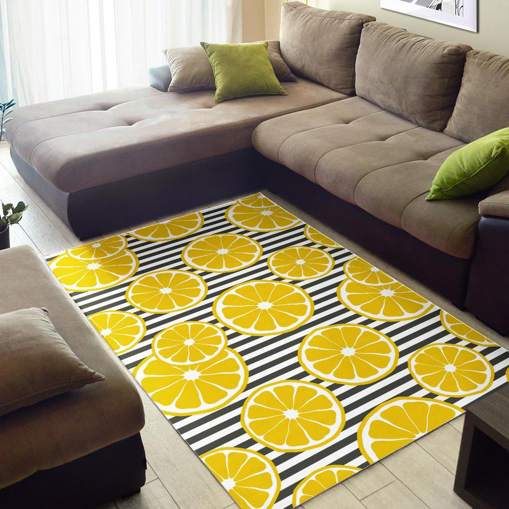 slice of lemon design pattern Area Rug