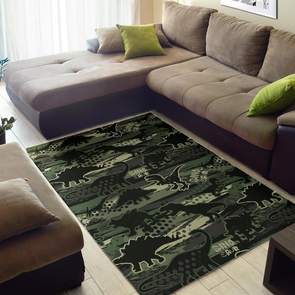 Dinosaur Camo Pattern Area Rug