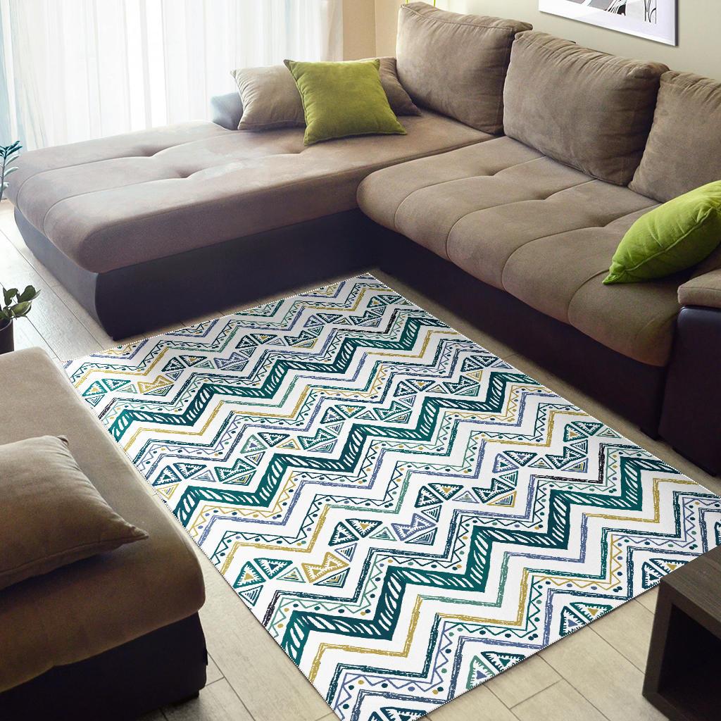 zigzag  chevron paint design pattern Area Rug