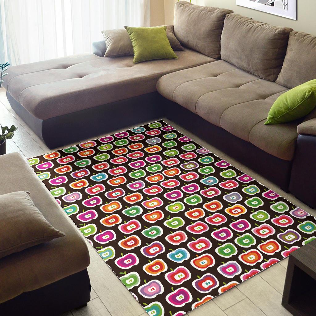 Colorful Apple Pattern Area Rug
