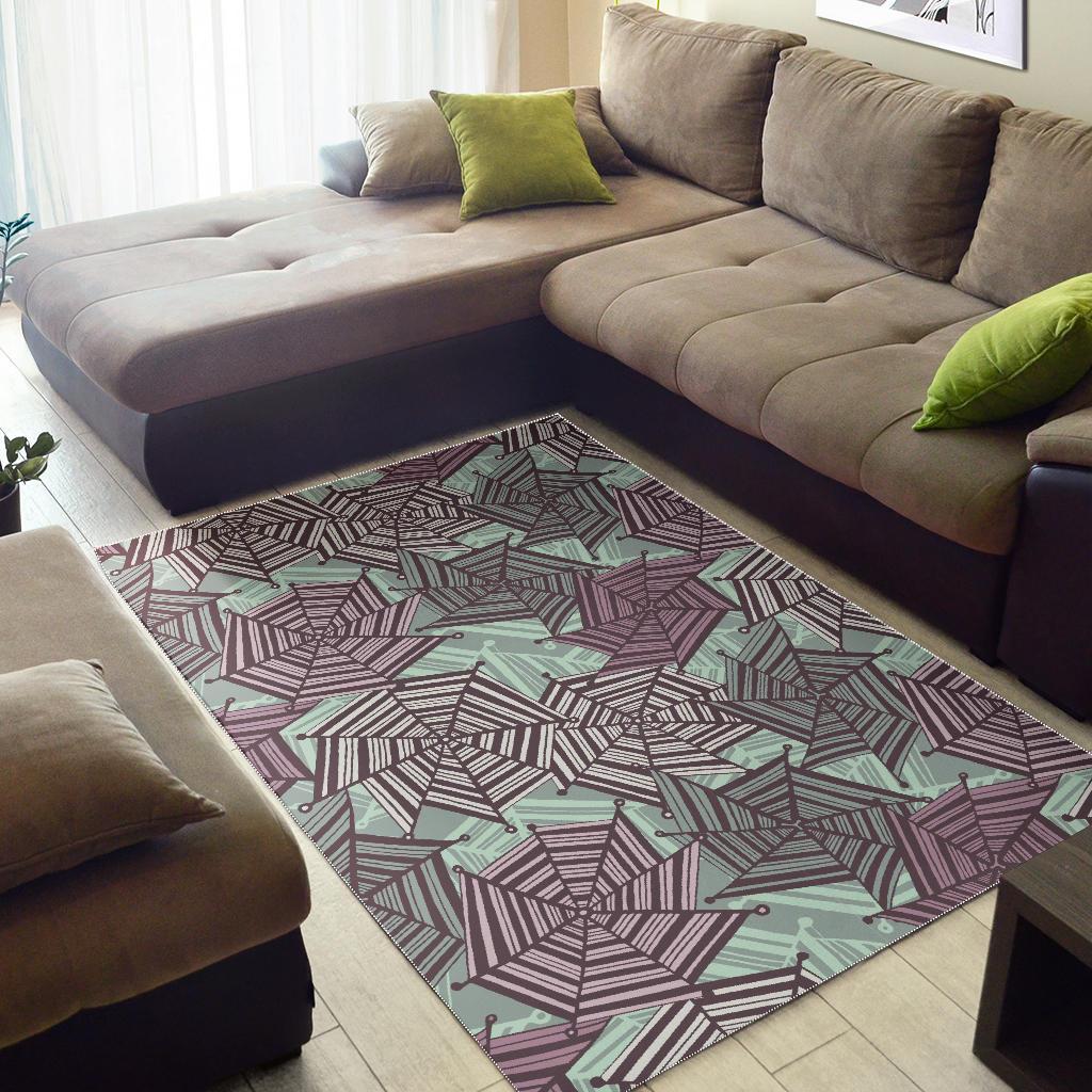 Spider web cobweb design color pattern Area Rug