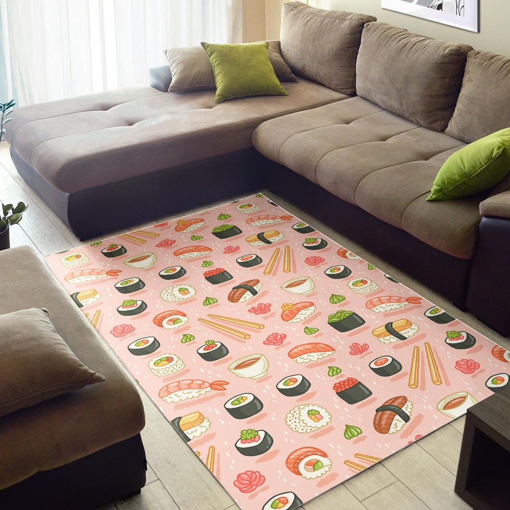 Sushi Pattern Background Area Rug