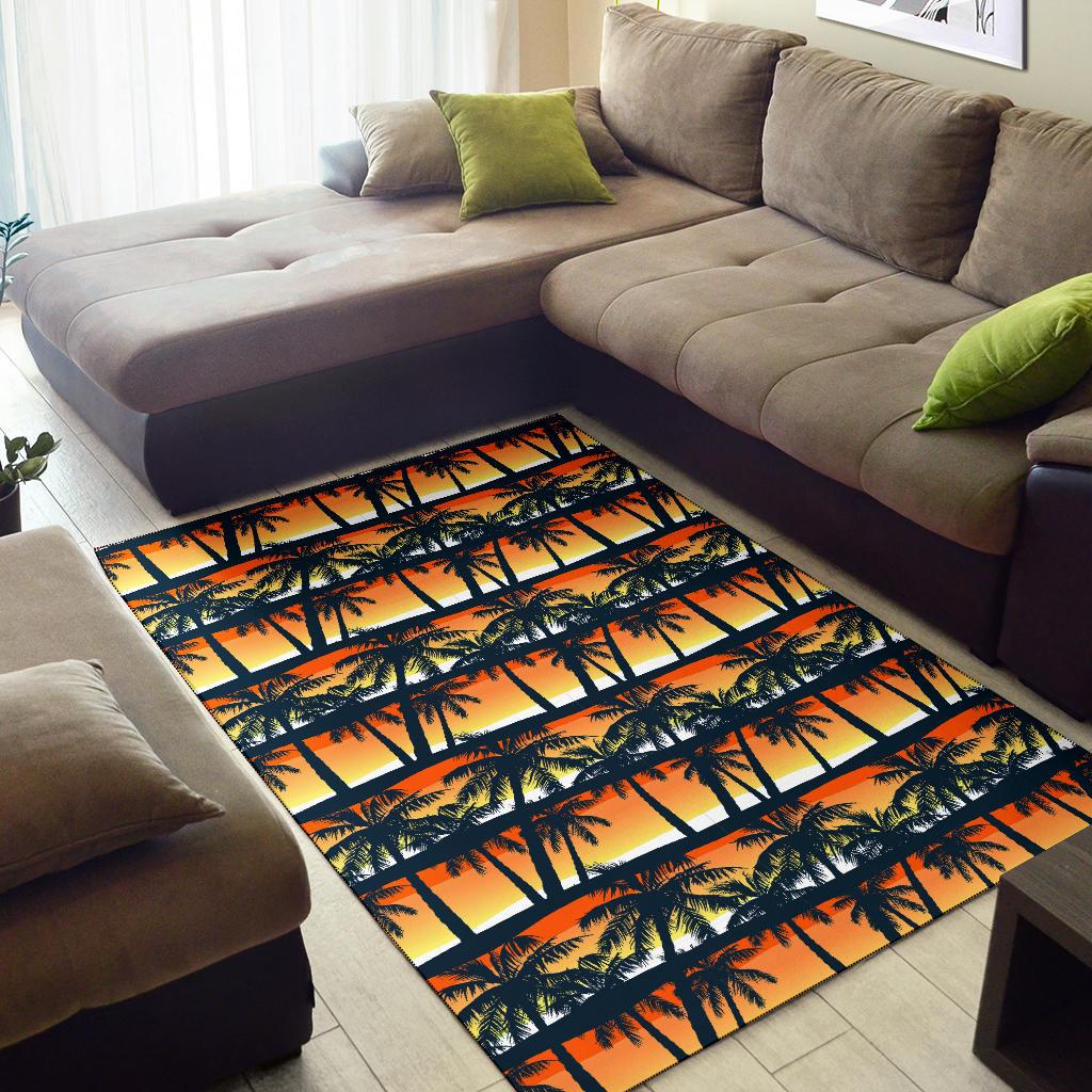 Palm Tree Pattern Print Design PT011 Area Rugs