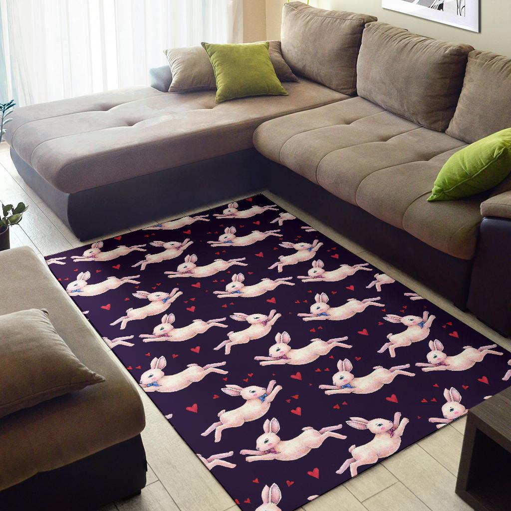 Rabbit Pattern Print Design RB016 Area Rugs