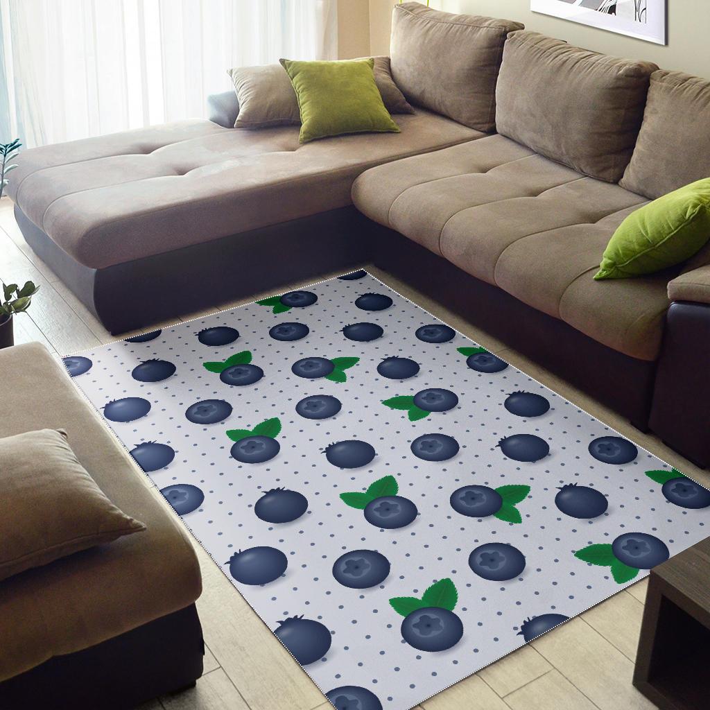 Blueberry Pattern Print Design BB02 Area Rugs