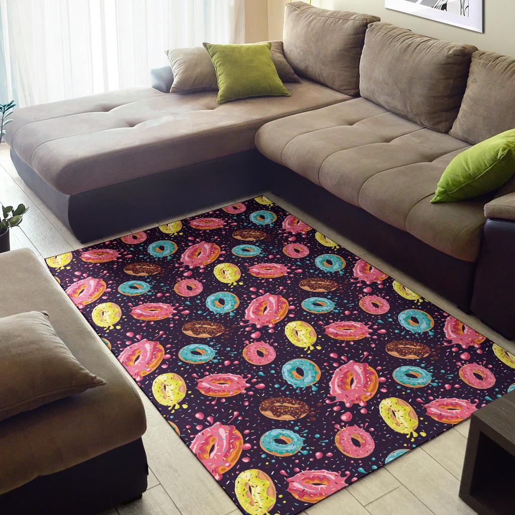 Donut Pattern Print Design DN03 Area Rugs