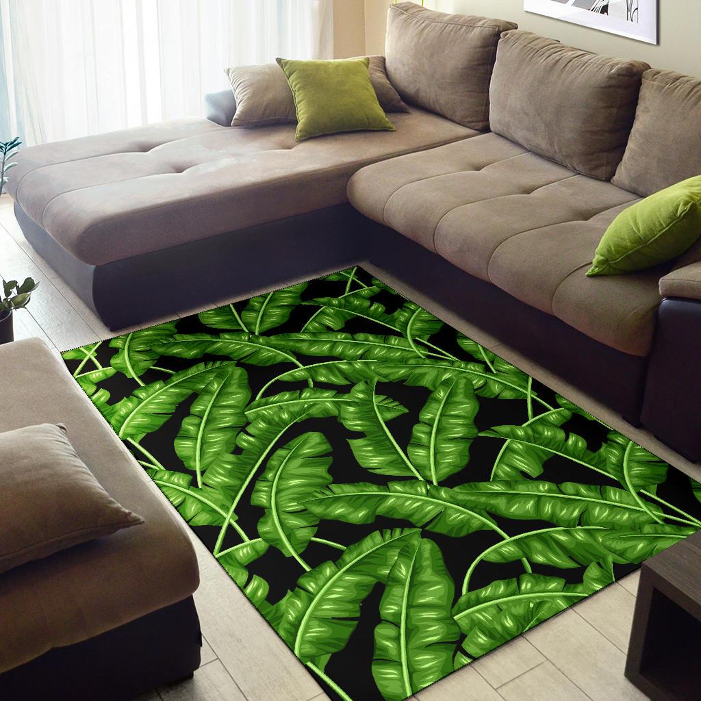Banana Leaf Pattern Print Design BL01 Area Rugs