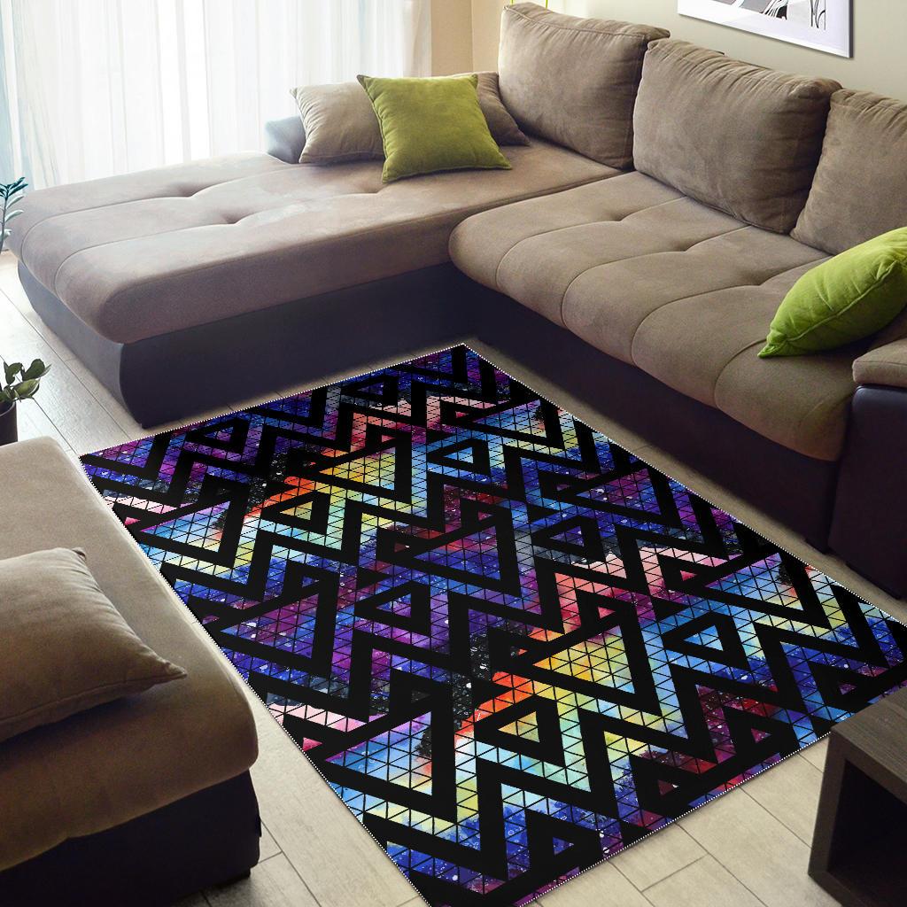 Space Colorful Tribal Galaxy Pattern Area Rug