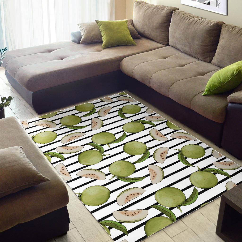Guava Pattern Stripe background Area Rug
