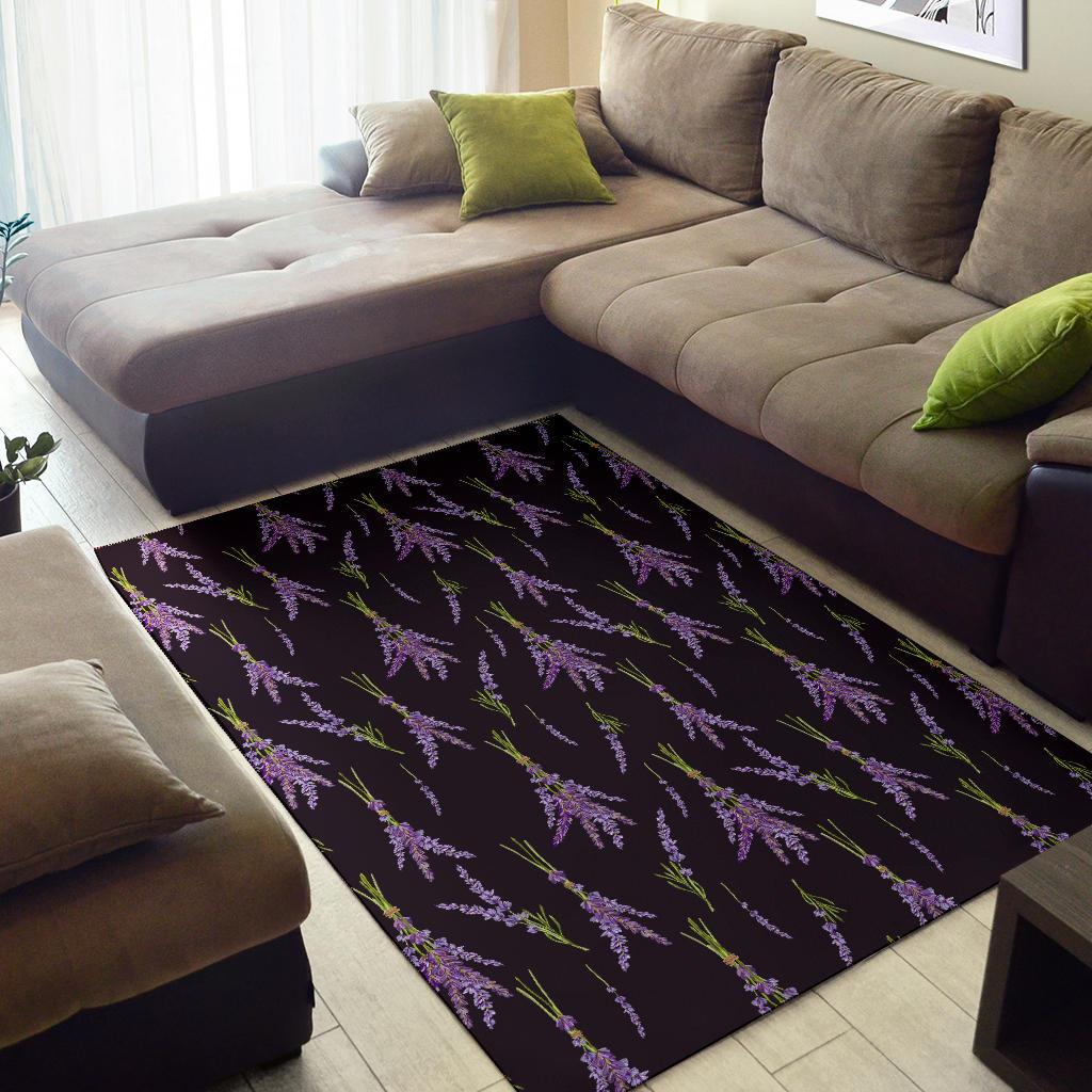 Lavender Pattern Print Design LV05 Area Rugs