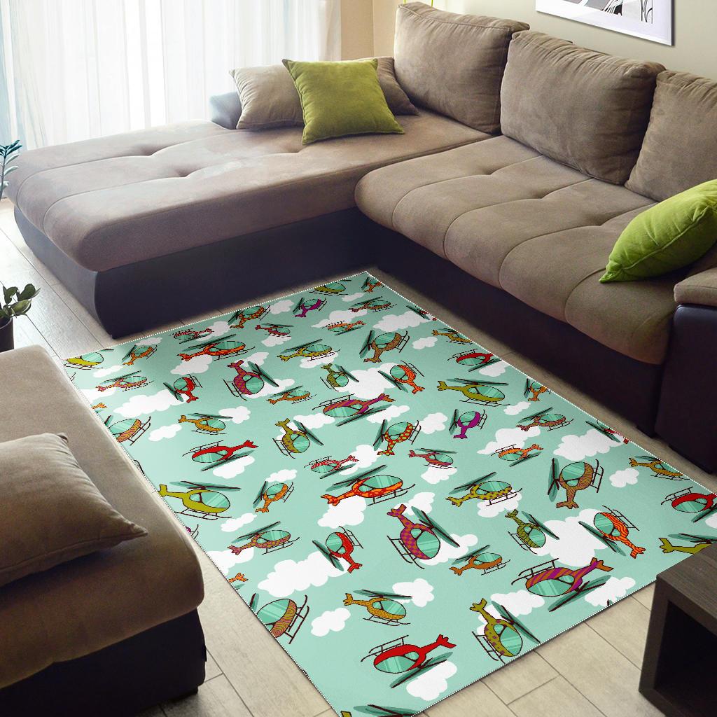 Helicopter design pattern Area Rug