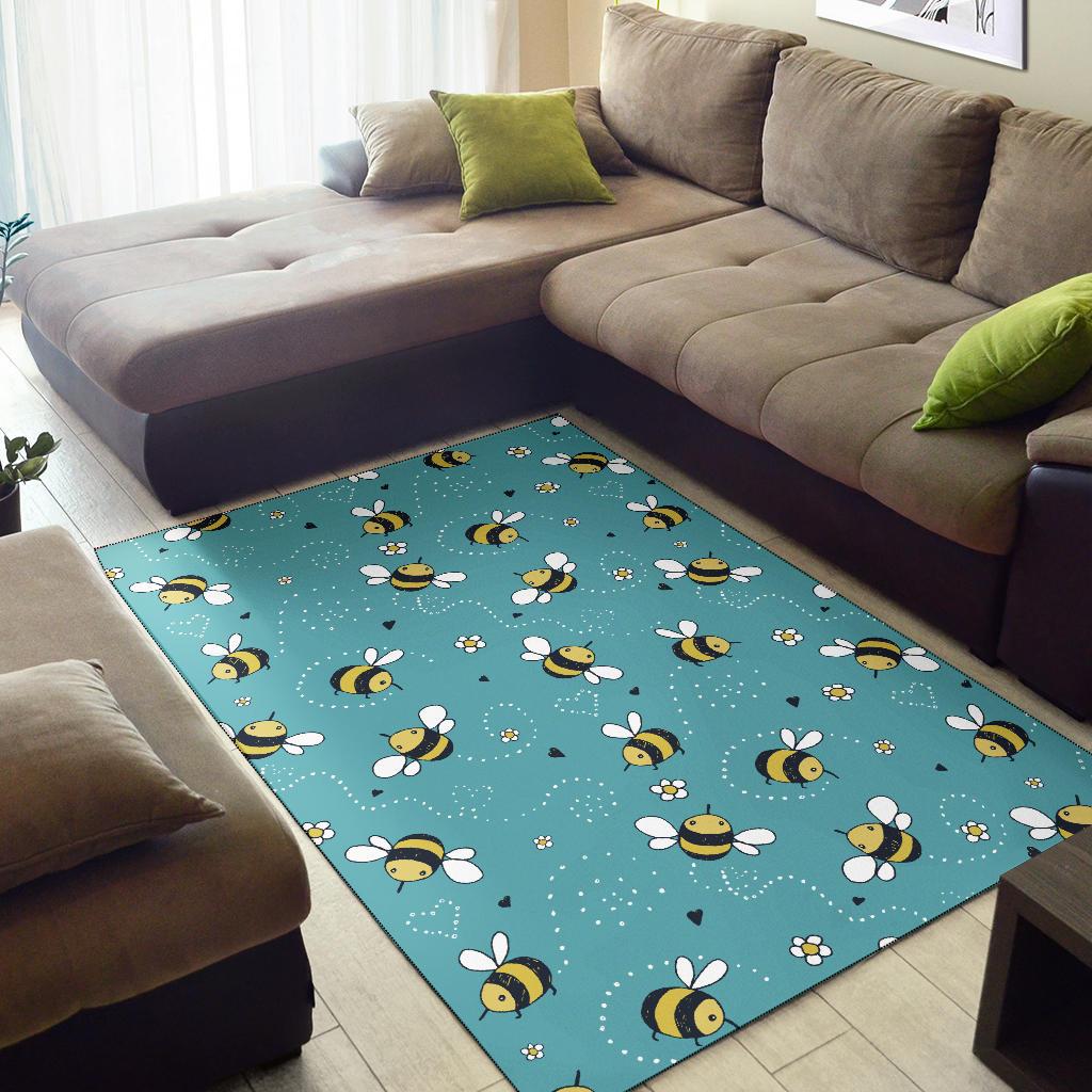 Bee Pattern Print Design BEE02 Area Rugs