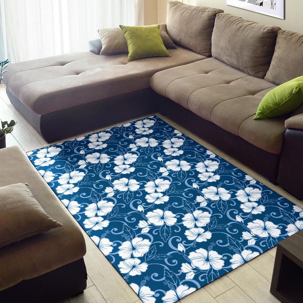 Hibiscus Pattern Print Design HB03 Area Rugs