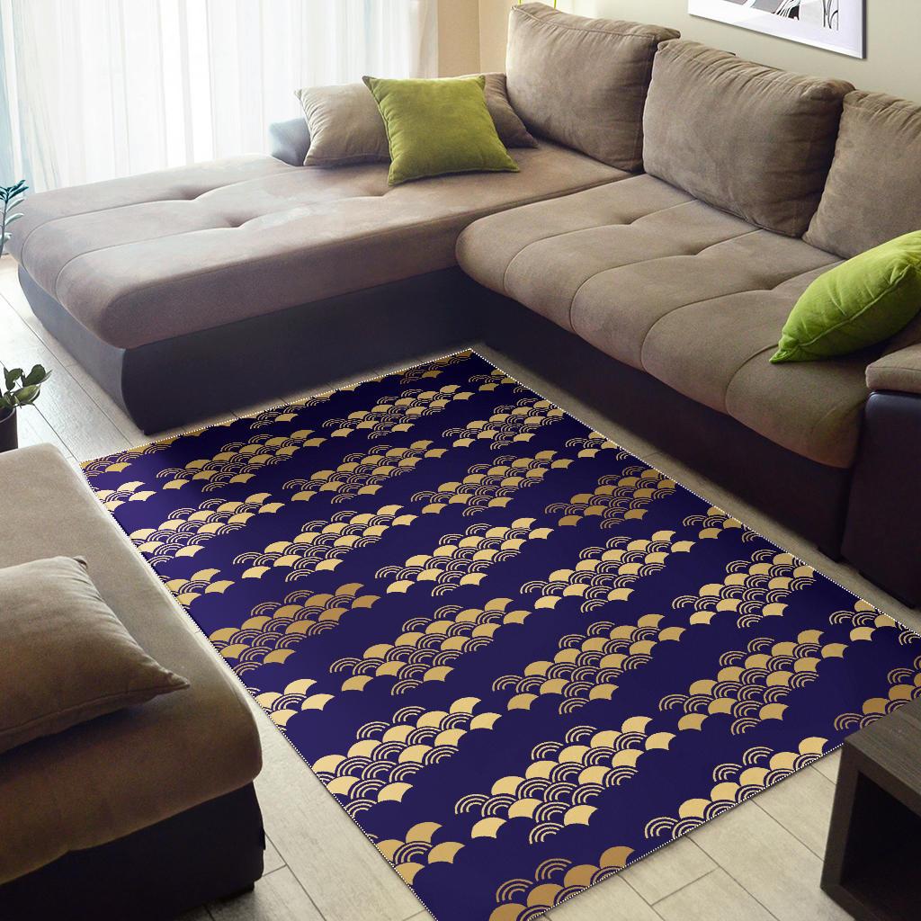 Beautiful japanese fan pattern Area Rug