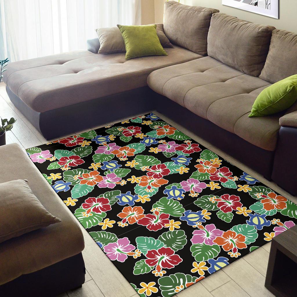 Hawaiian Themed Pattern Print Design H010 Area Rugs