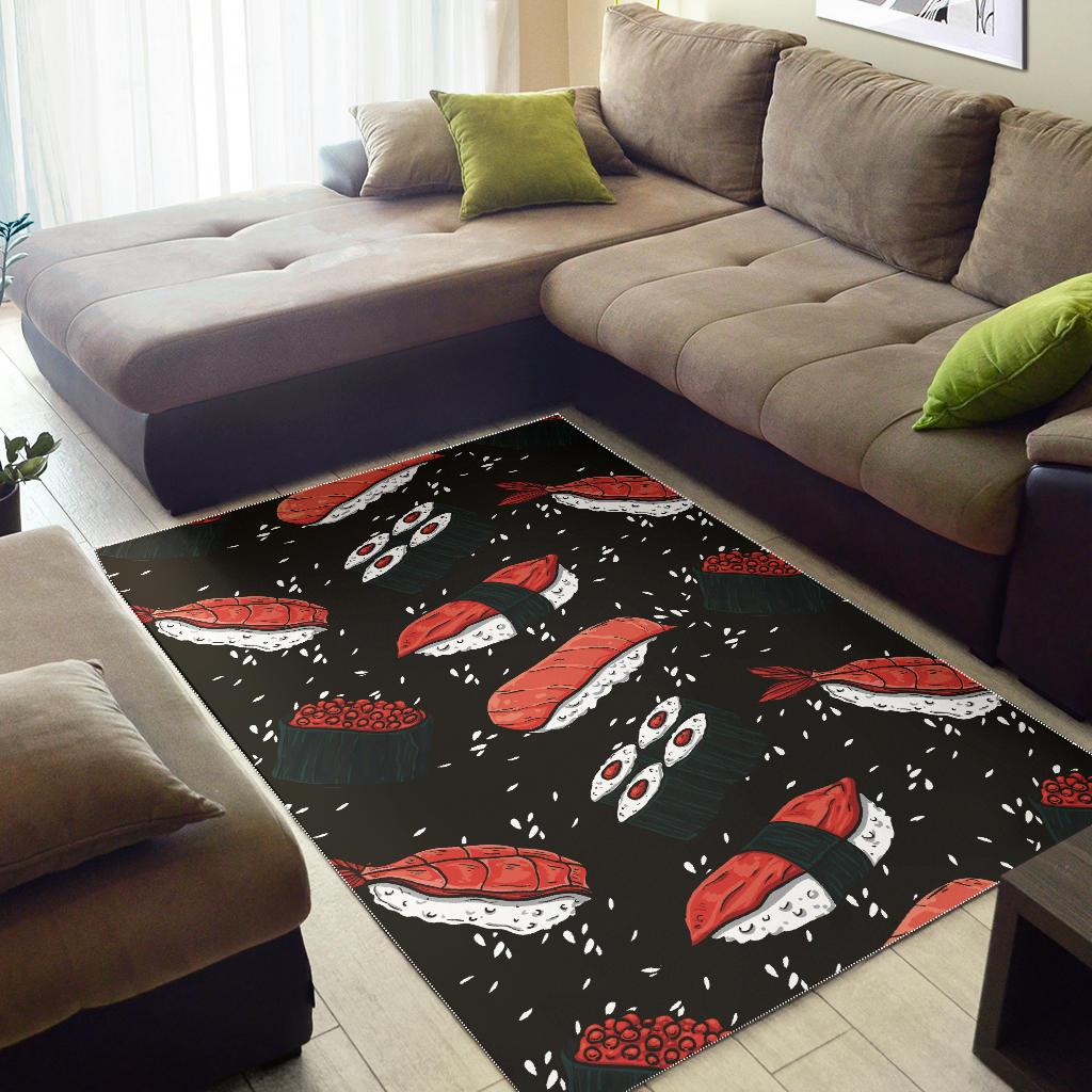 Sushi Theme Pattern Area Rug