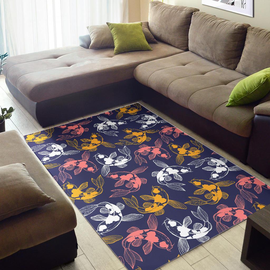 Koi Fish Carp Fish pattern Area Rug