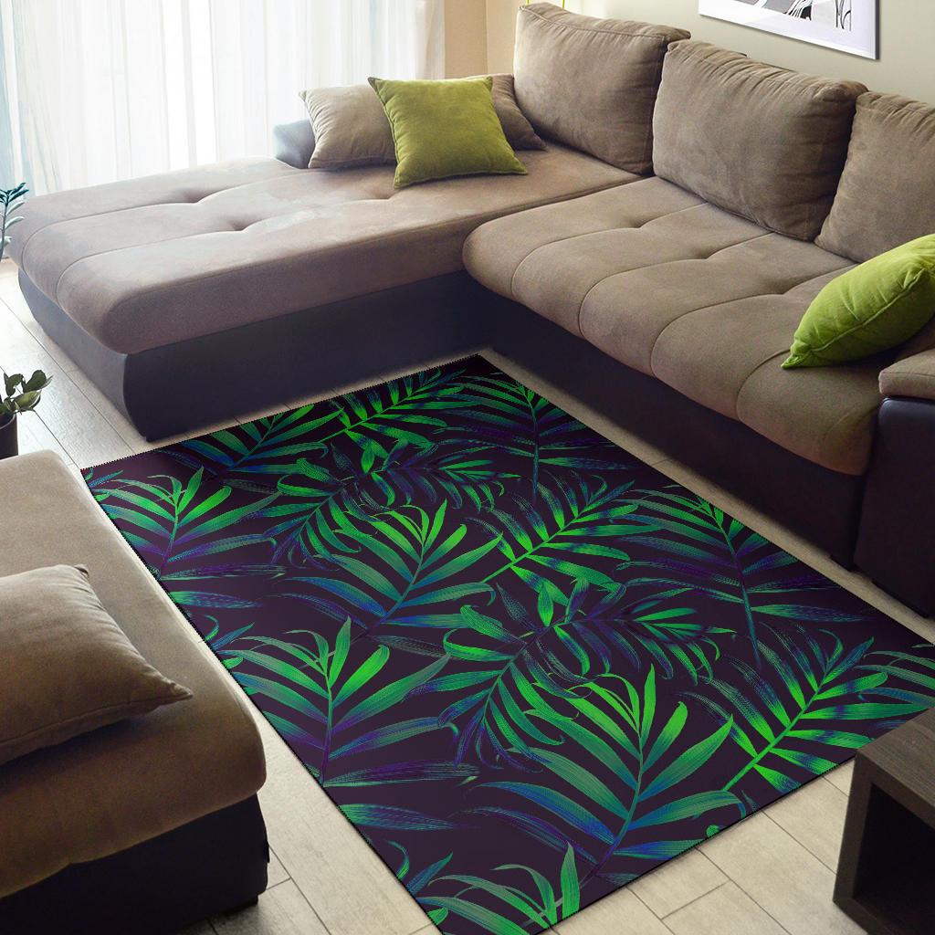 Palm Leaves Pattern Print Design PL01 Area Rugs