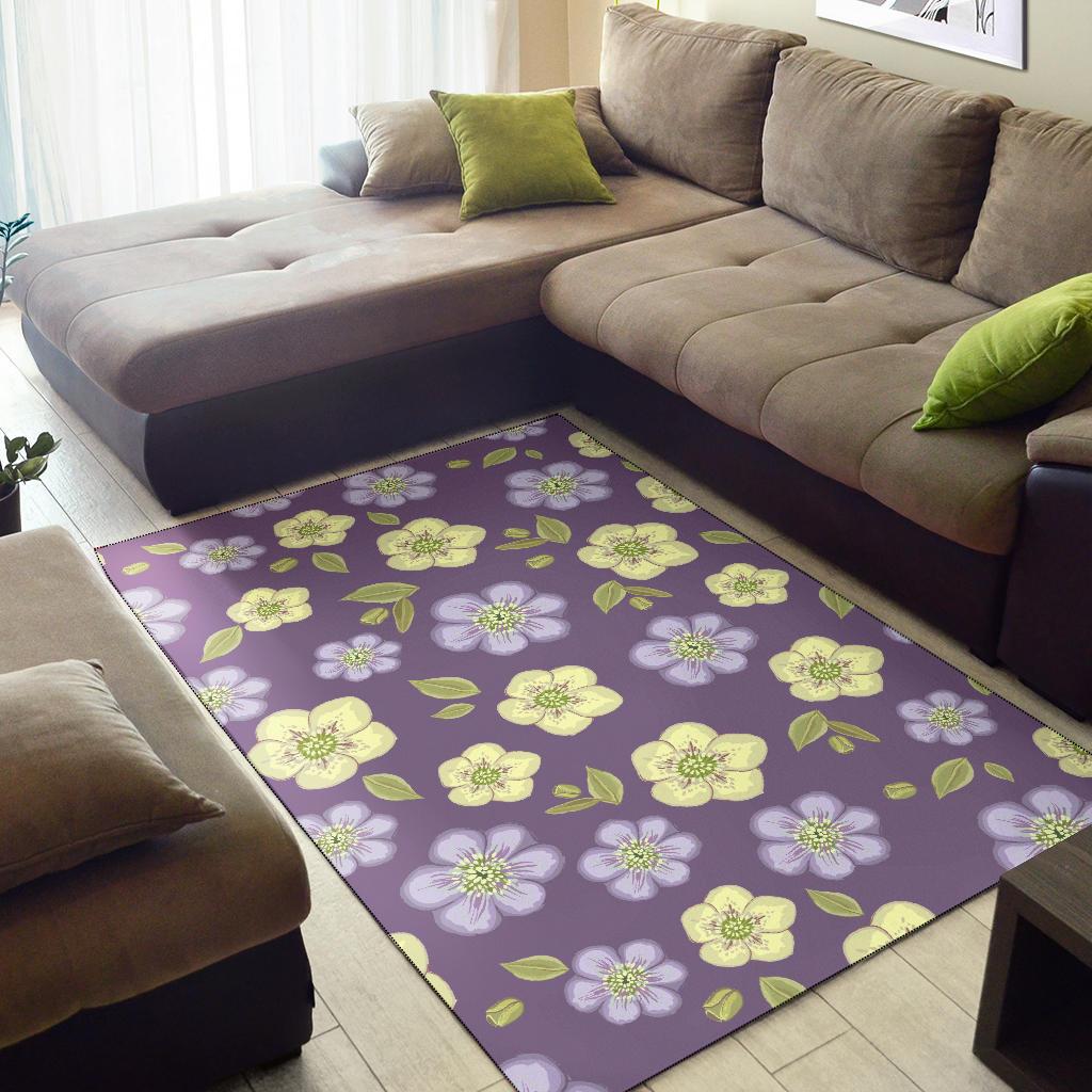 Anemone Pattern Print Design AM013 Area Rugs