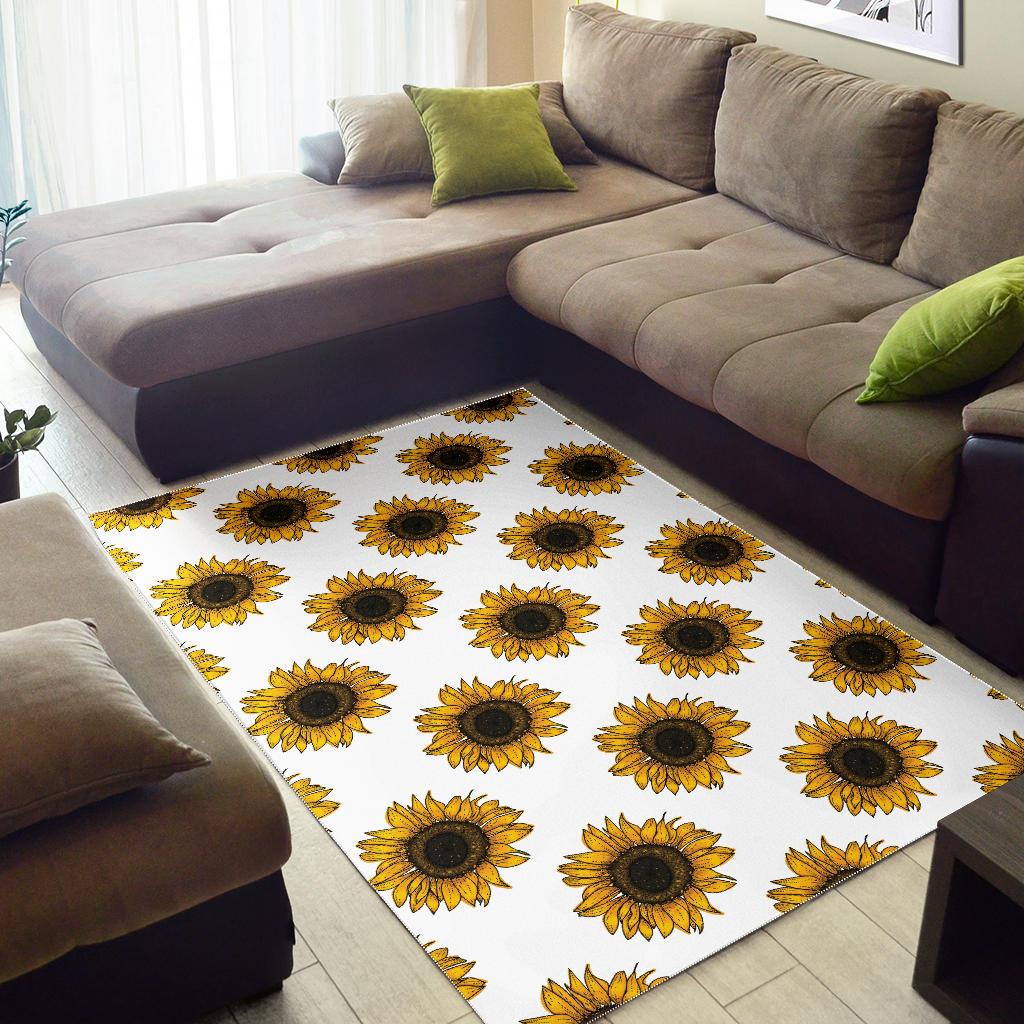 sunflowers design pattern Area Rug