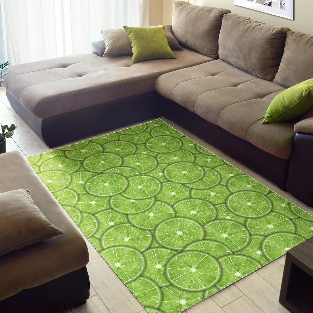 Slices of Lime pattern Area Rug