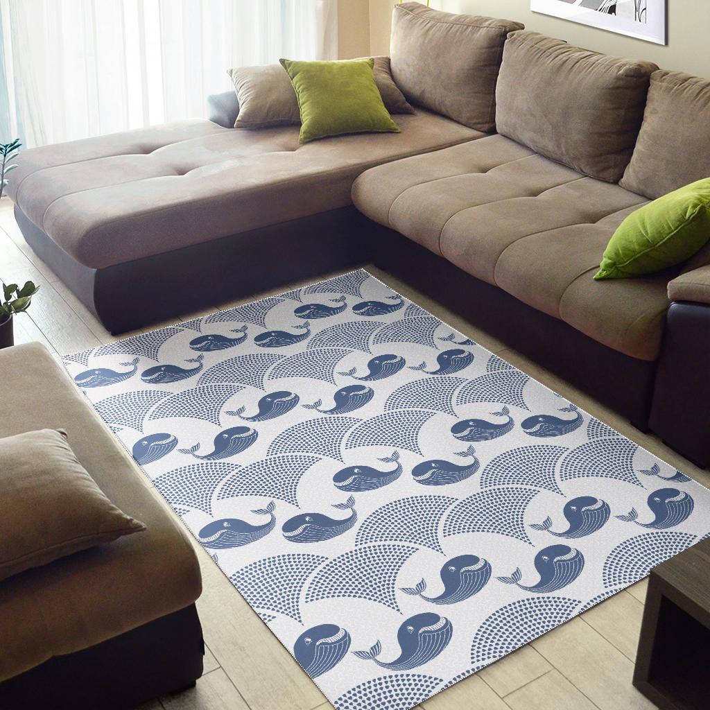 Whale Pattern Area Rug