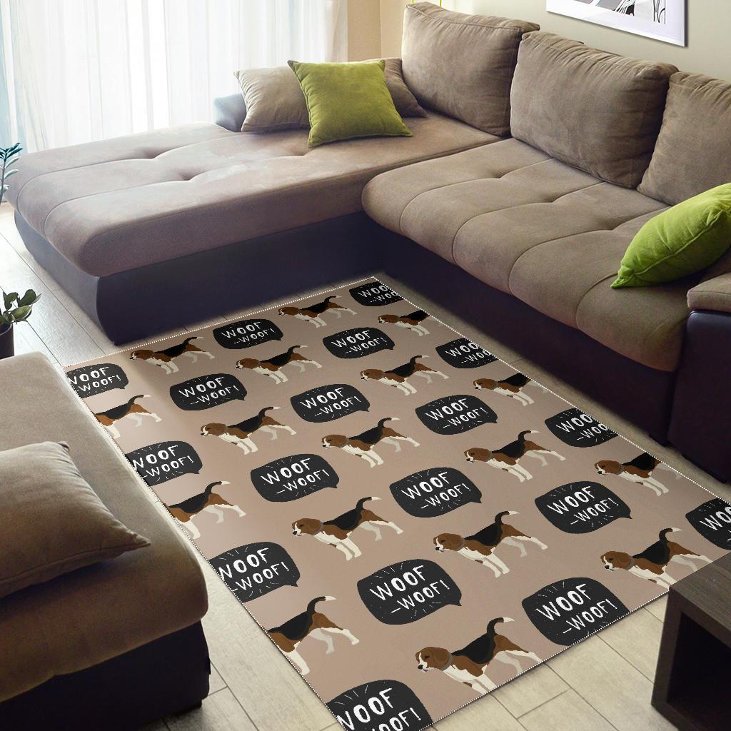 Beagle pattern Area Rug