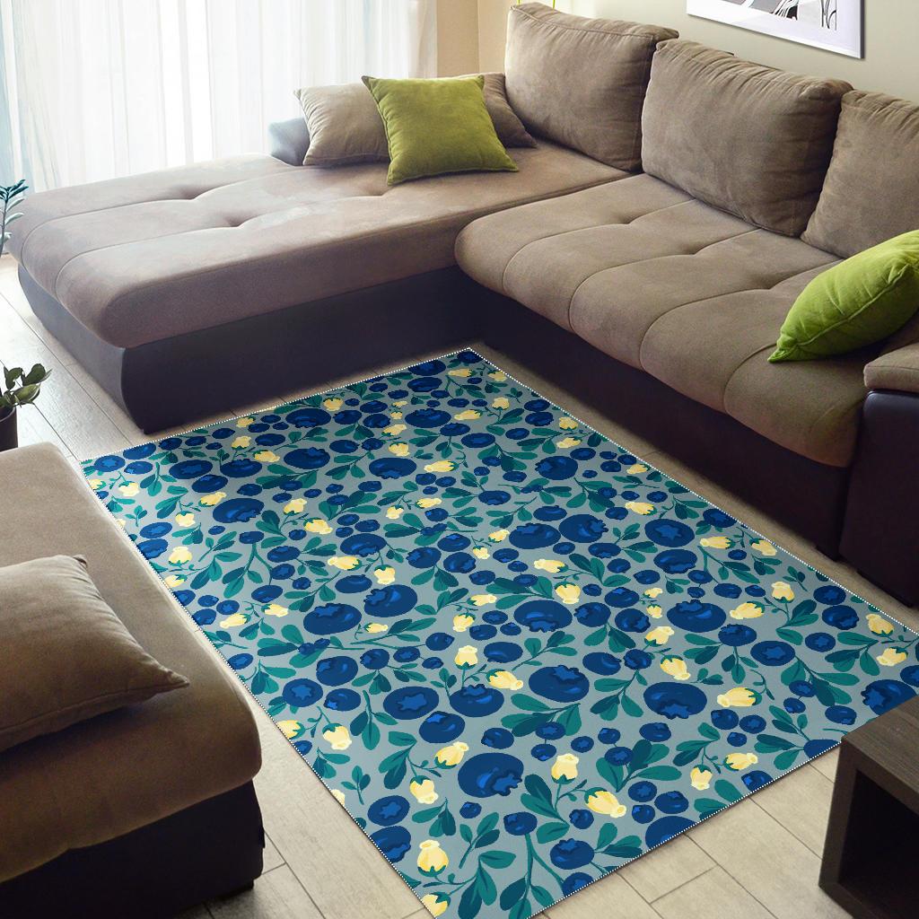 blueberry design pattern Area Rug