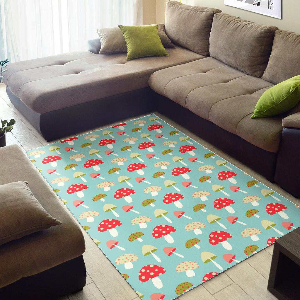 Mushroom Pattern Background Area Rug
