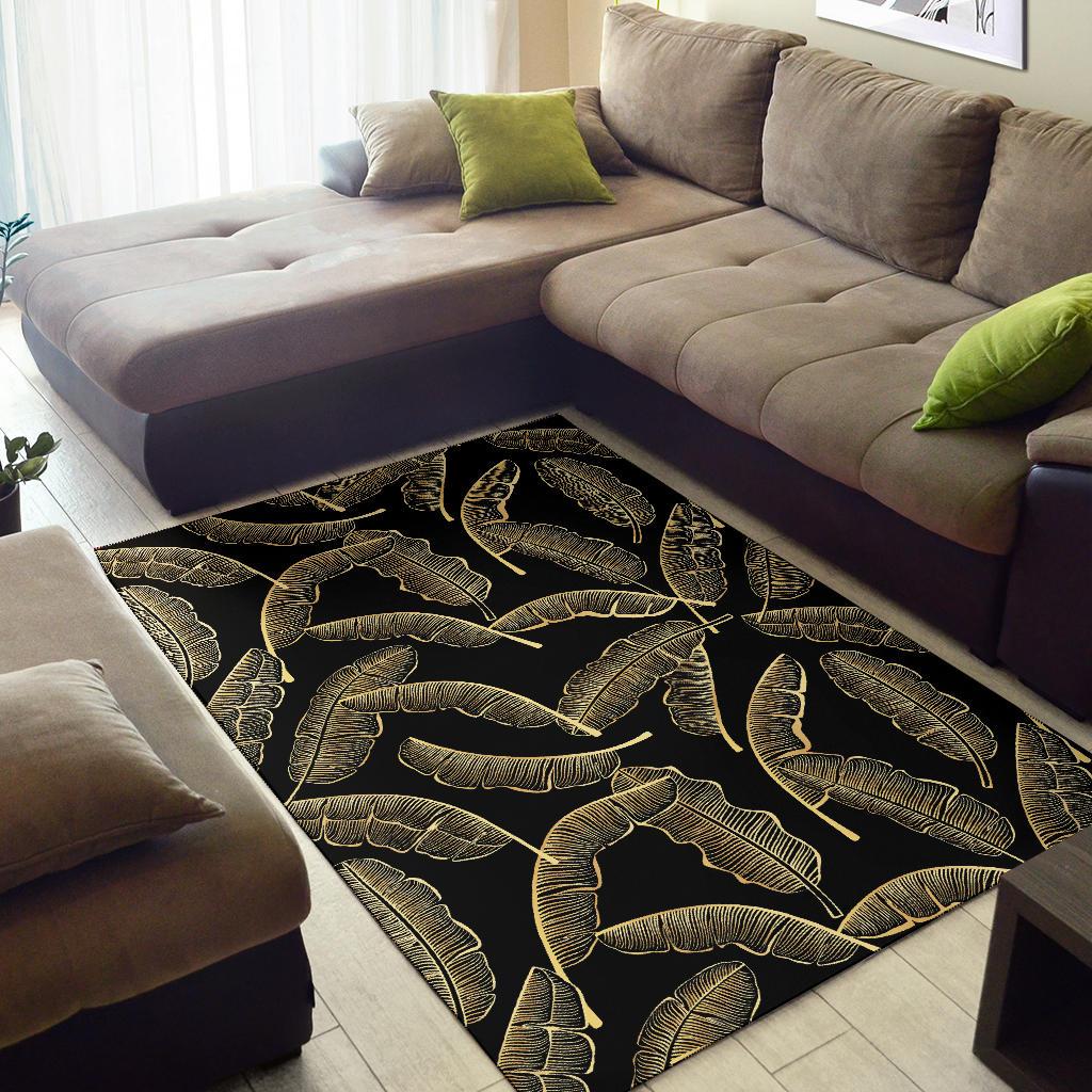 Banana Leaf Pattern Print Design BL07 Area Rugs