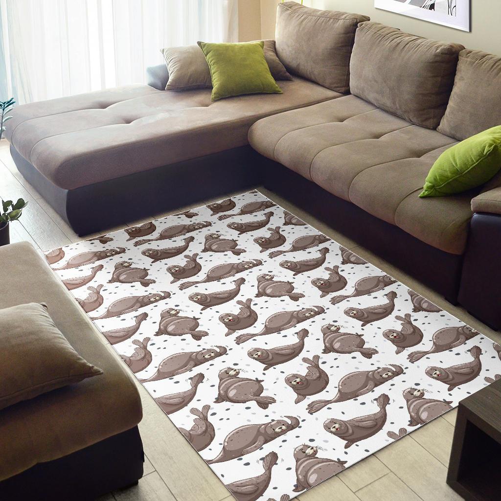 Sea Lion Pattern. Background Area Rug
