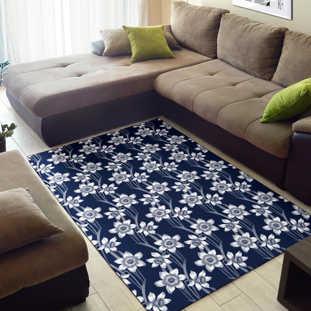 Daffodils Pattern Print Design DF09 Area Rugs