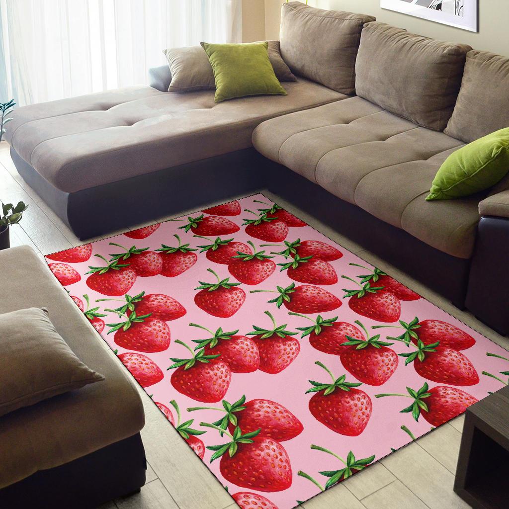 Strawberry Pattern Print Design SB03 Area Rugs