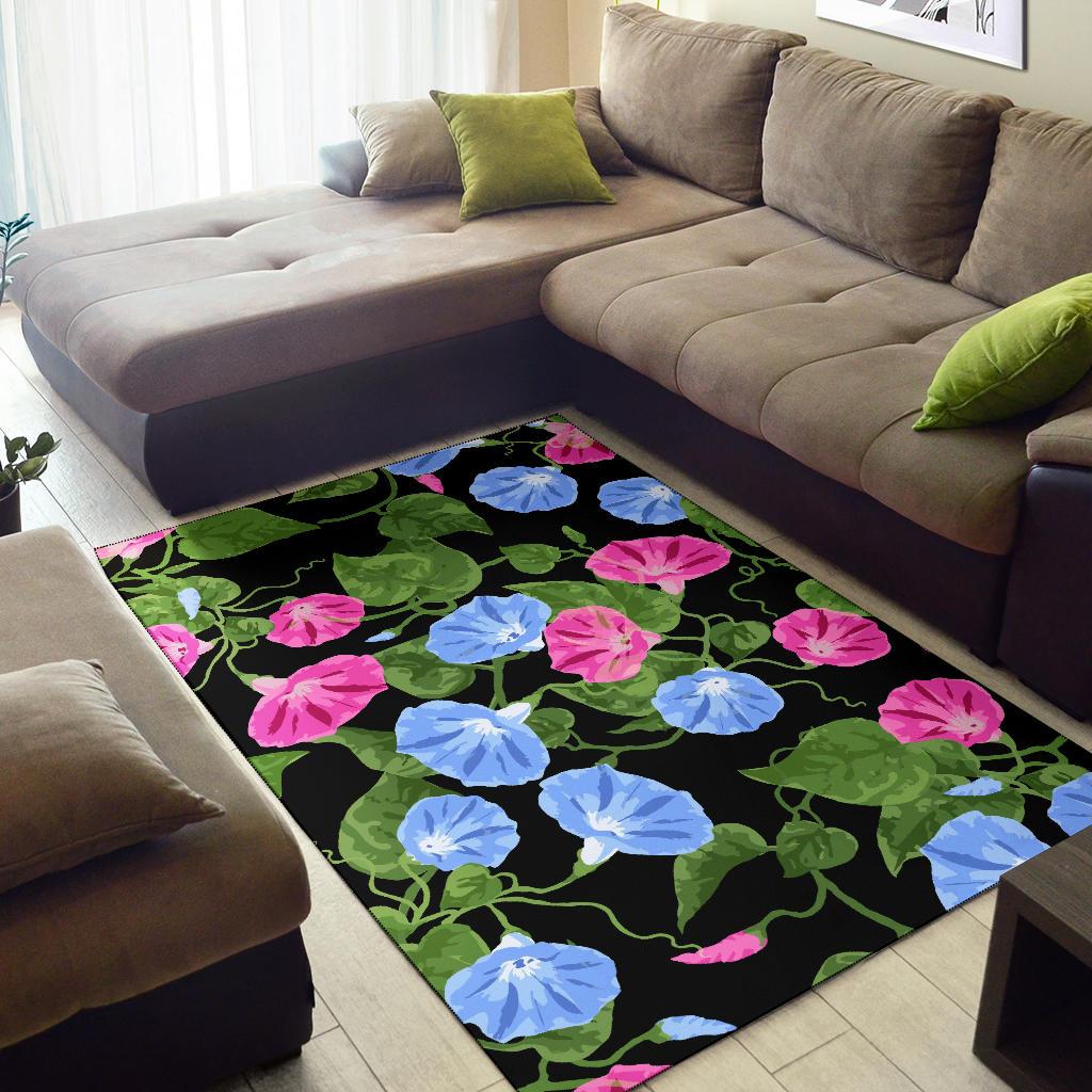 Morning Glory Pattern Print Design MG04 Area Rugs