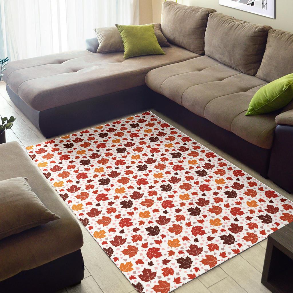 Colorful Maple Leaf pattern Area Rug