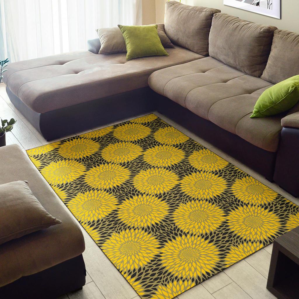 Sunflower Pattern Print Design SF06 Area Rugs