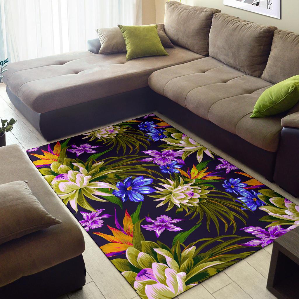 Water Lily Pattern Print Design WL08 Area Rugs