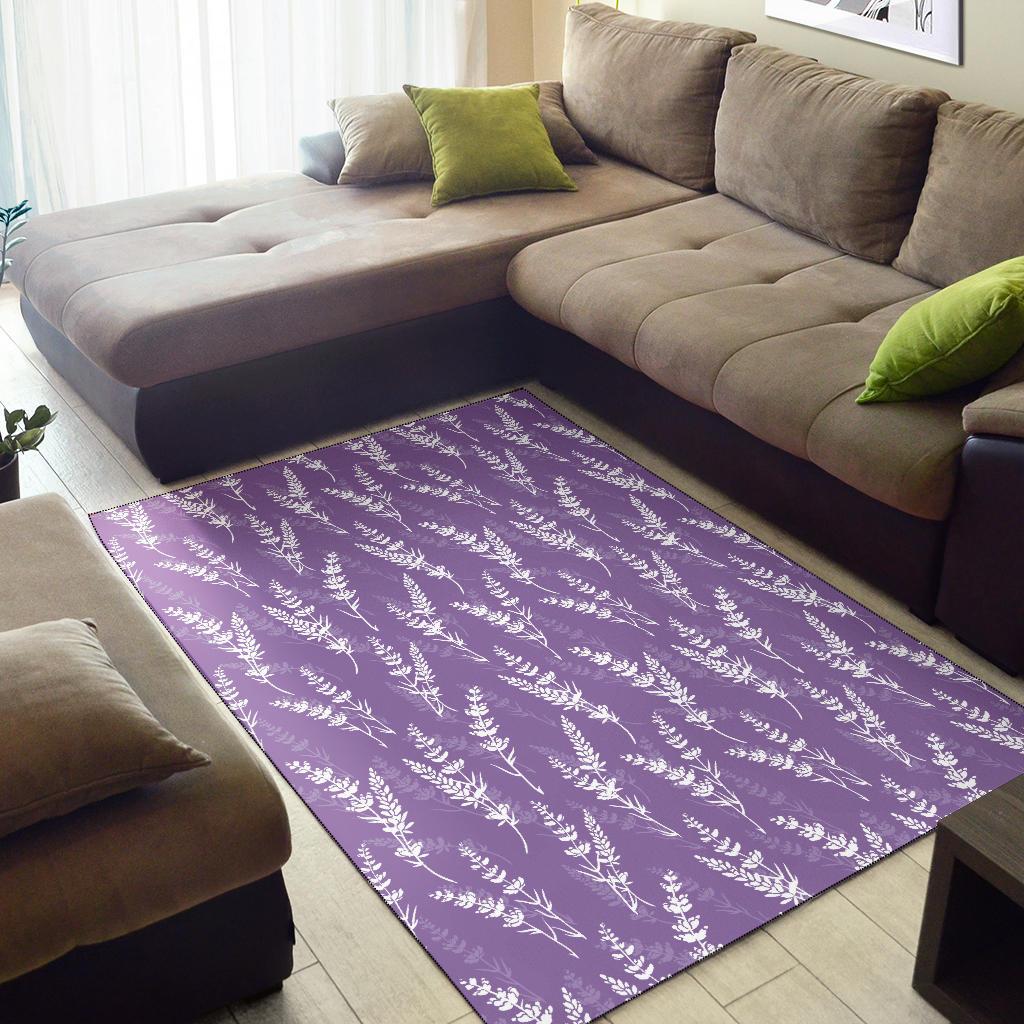 Lavender Pattern Print Design LV08 Area Rugs