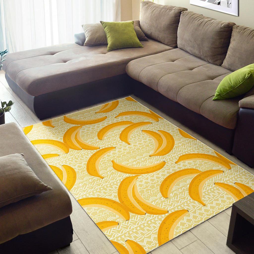 Banana Pattern Tribel Background Area Rug