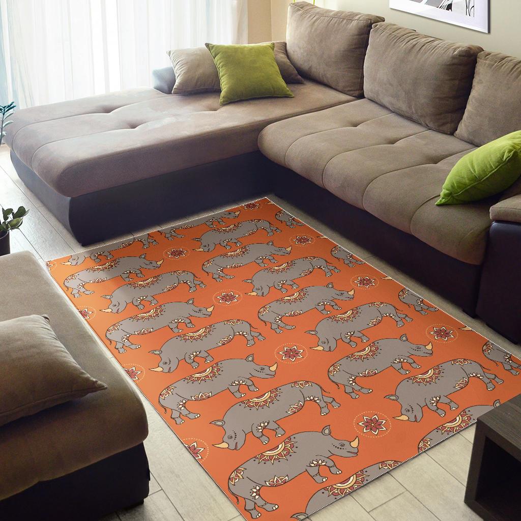 Rhino Pattern Theme Area Rug