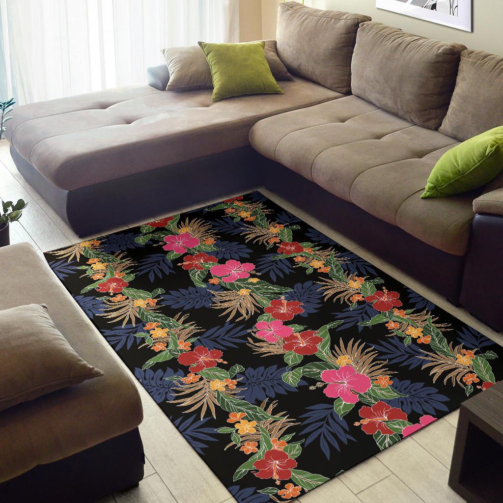 Hawaiian Themed Pattern Print Design H011 Area Rugs