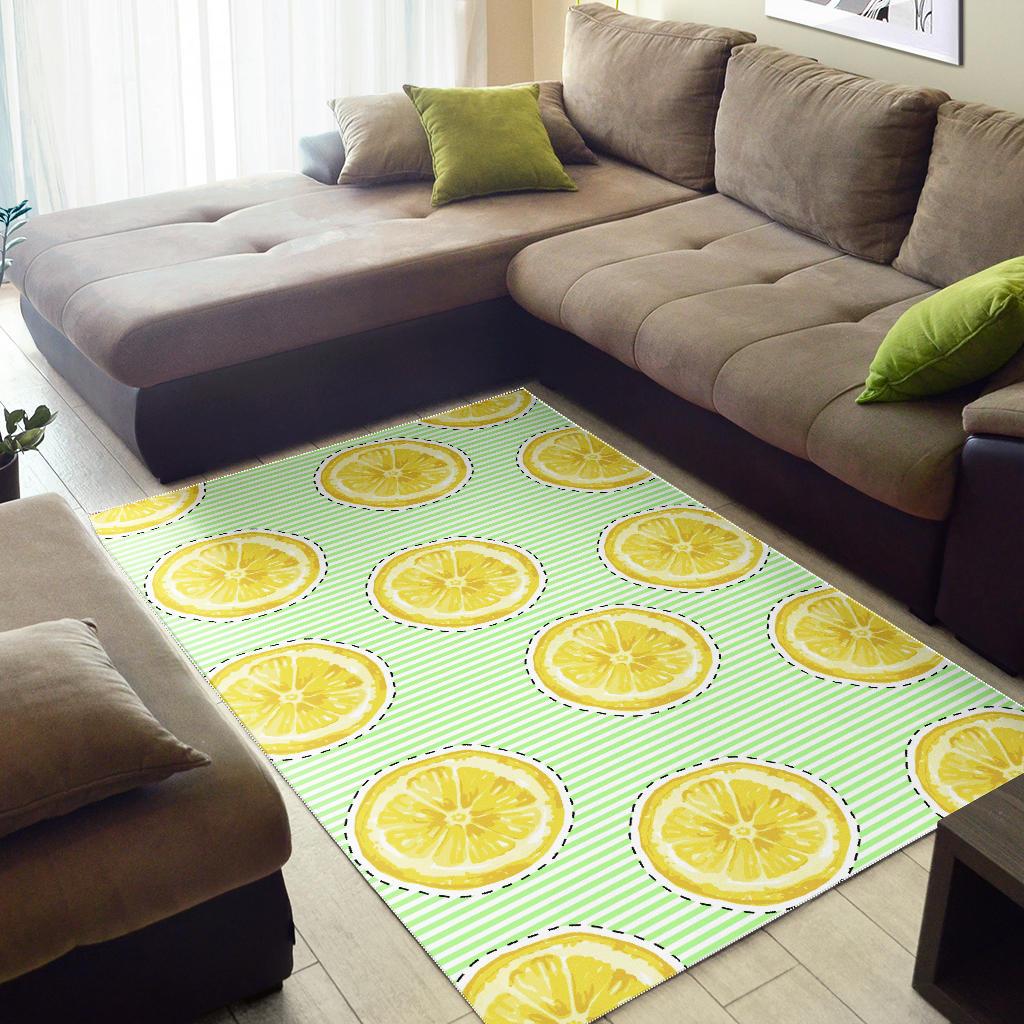 slice of lemon pattern Area Rug
