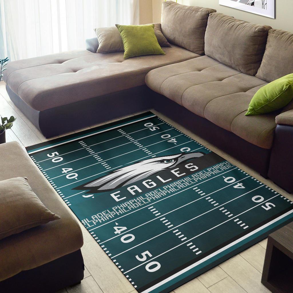 Eagles Football Field Area Rug