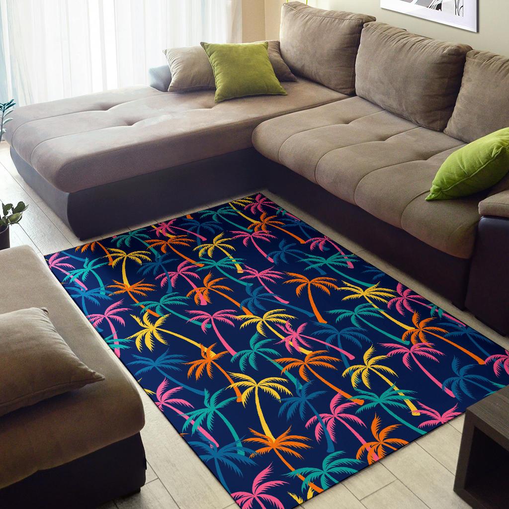 Palm Tree Pattern Print Design PT013 Area Rugs
