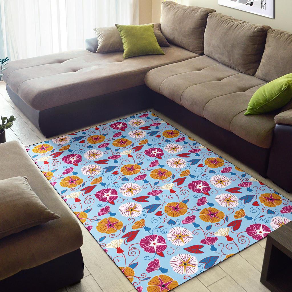 Morning Glory Pattern Print Design MG06 Area Rugs