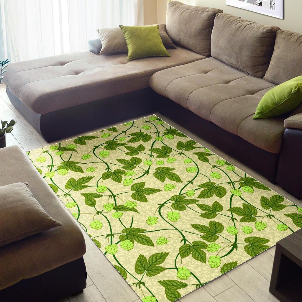Hop Theme Pattern Area Rug