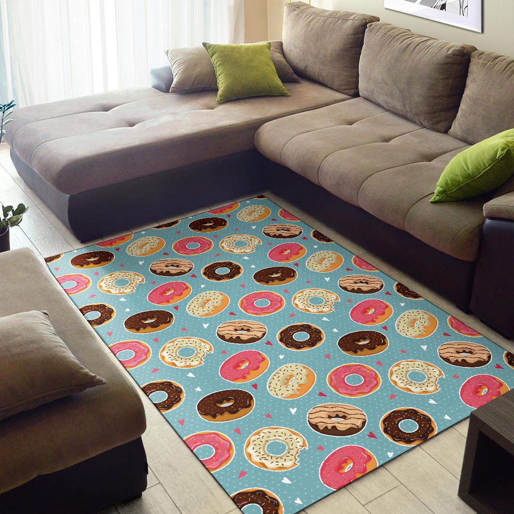 Donut Pattern Print Design DN04 Area Rugs